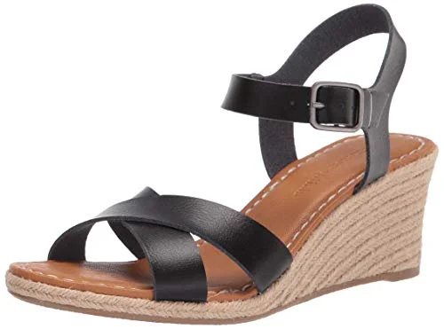 Amazon Essentials Espadrille kil sandal för kvinnor, Svart, 8.5 US 840174904984