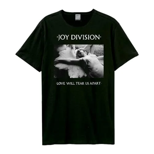 Amplified Unisex Band T shirt Joy Division Love Will Tear Us Apart, Mörkgrå, M 5054488714817