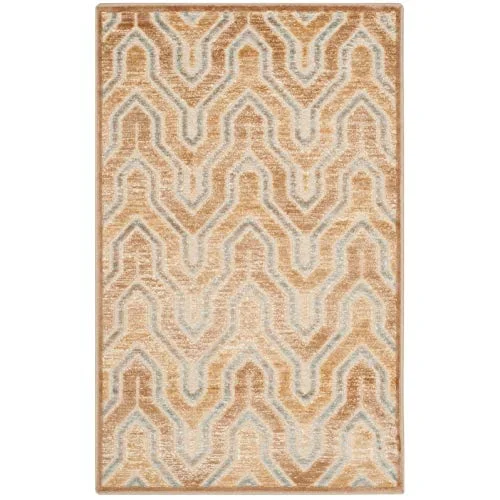SAFAVIEH övergångsmatta för vardagsrum, matsal, sovrum paradissamling, kort lugg, i brungrå och multi, 79 x 122 cm 683726658559