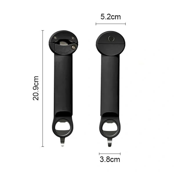 1 Multifunktionell Teleskopisk Flasköppnare/Burköppnare (Svart) DKY-423-276