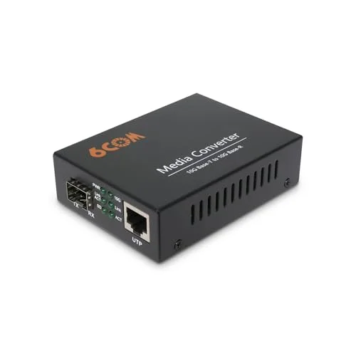 6COMGIGA 10G Ethernet nätverksmediaomvandlare, 1 X 000M/2,5G/5G/10GBase T autoförhandling RJ45 till 10 GBase SFP+ plats, stöder SR/LR/ER/ZR sändtagare, G SFP 754422210423
