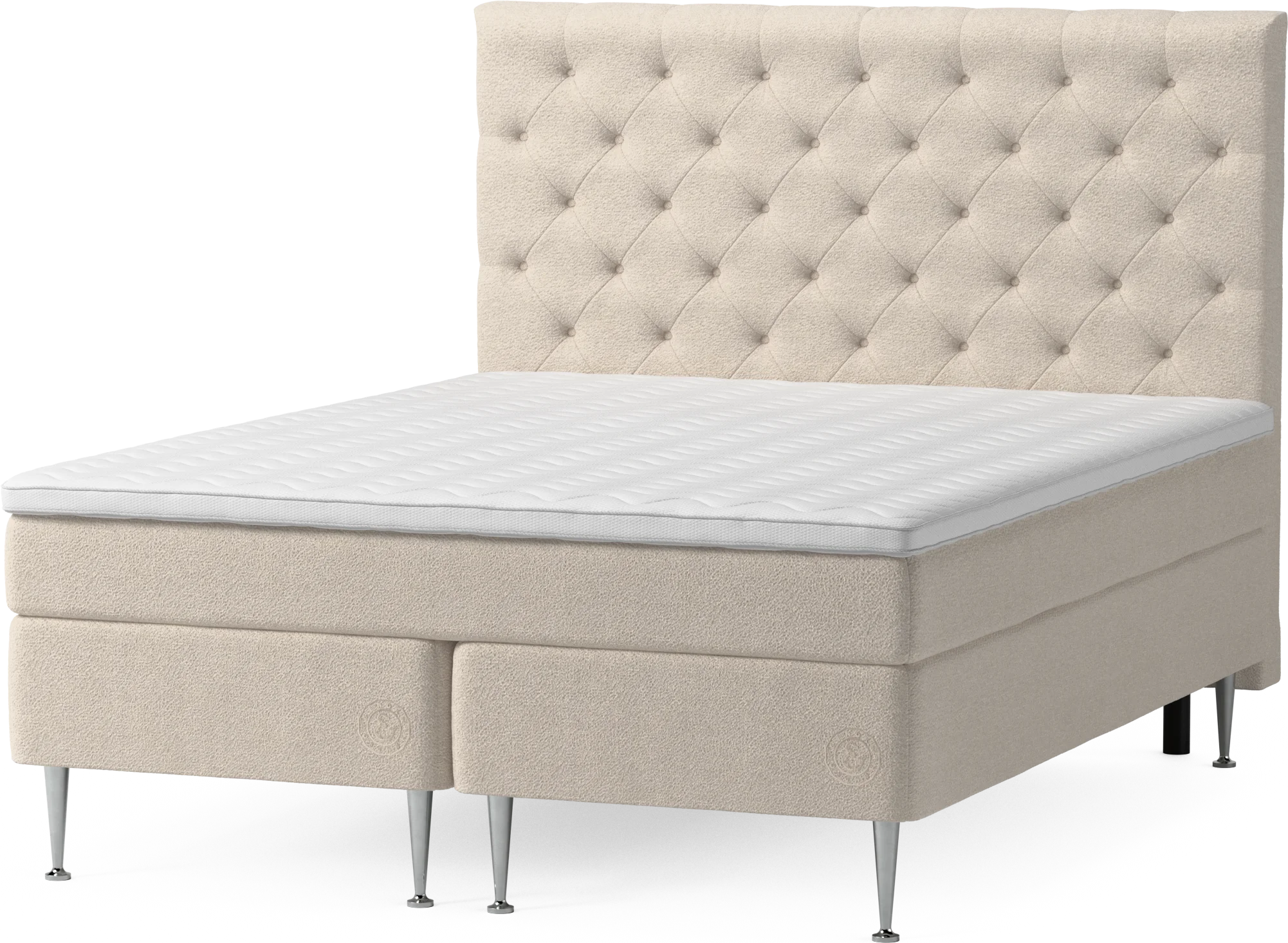 Asperö Comfort Kontinentalsäng, dubbelsäng med bäddmadrass Comfort och sängben mTsEF