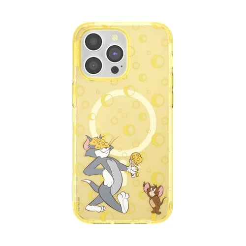 PopSockets iPhone 15 Pro Max fodral kompatibelt med MagSafe, telefonfodral för Max, trådlös laddning kompatibel, endast Cheese Please 840173767306