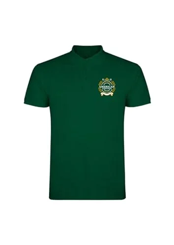 AMERICAN COLLEGE USA Pikétröjor sport andas tryckta kläder unisex barn pojkar och flickor casual modell ACPLW5 mörkgrön 8 år, Färg: grön, �r 3666052663340
