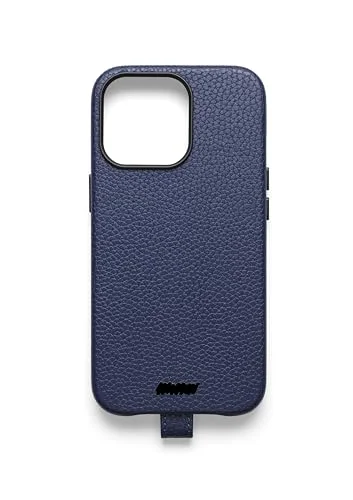 UNTAGS iPhone 14 Pro palettskydd lädereffektmaterial mjuk mikrofiber repskyddande insida blå 8018080449925