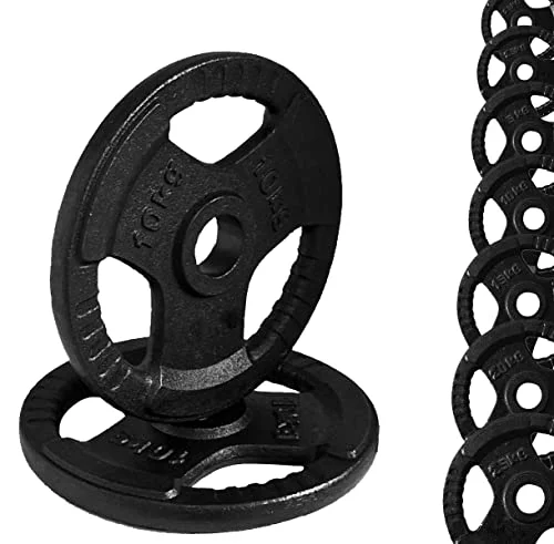Olympiska gjutjärnsskivor Ø50 mm För Gym Och Hemmagym 1,25 Till 25 kg Hantlar Skivstång (2 * 25kg) 9509949251715