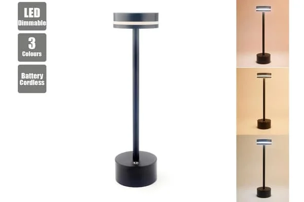 1-pack LED Bordslampa Sladdlös Sänglampa Dimmbar Nattlampa Touchkontroll 3 Färger USB Uppladdningsbar Svart 6903132138693 1-pack LED Bordslampa Sladdlös Sänglampa Dimmbar Nattlampa Touchkontroll 3 Färger USB Uppladdningsbar Svart 6903132138693