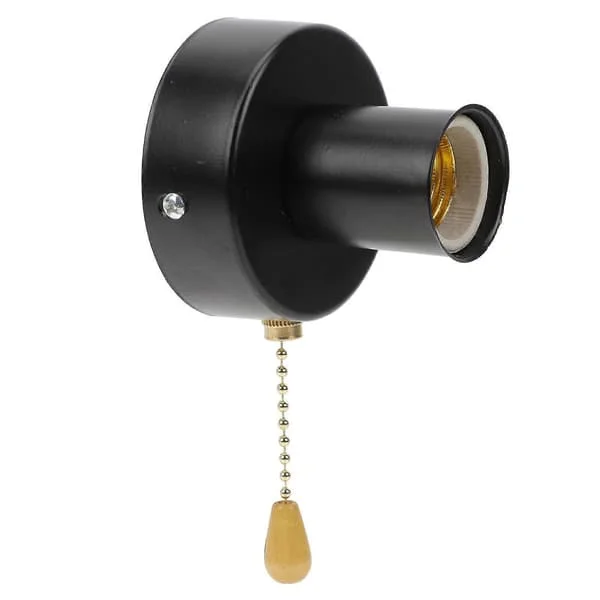 1 Set Vägglampa Lamphållare med Dragströmbrytare Hållbar Dragströmbrytare E27 Lamphållare-Bra CZJ00028225