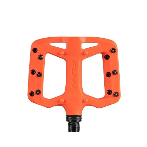 Funn Taipan S Cykelpedaler i Glasfiberförstärkt Termoplast med 9/16 tums CrMo axlar och Skoningsvänliga Pinnar för MTB/BMX/Stad/Gravel Riding (Orange) 4710139337439