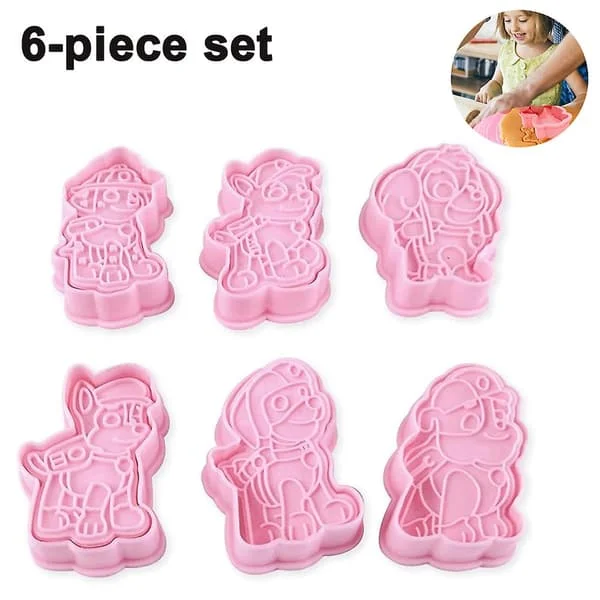 1 set/6 st plastkakstämplar – Roliga kakformar för barn – Set för bakning av kakor – Präglingsform för kakor – Formar i tecknad form ZYTU-076391 1 set/6 st plastkakstämplar – Roliga kakformar för barn – Set för bakning av kakor – Präglingsform för kakor – Formar i tecknad form ZYTU-076391