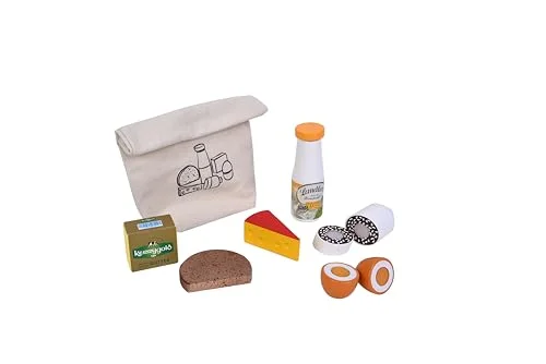 Tanner av den lilla köparen picknickset i bomullspåse, för skärning, tillbehör köpmannaffärer, livsmedelssäker design, 0933.0, flerfärgad 4007464009330