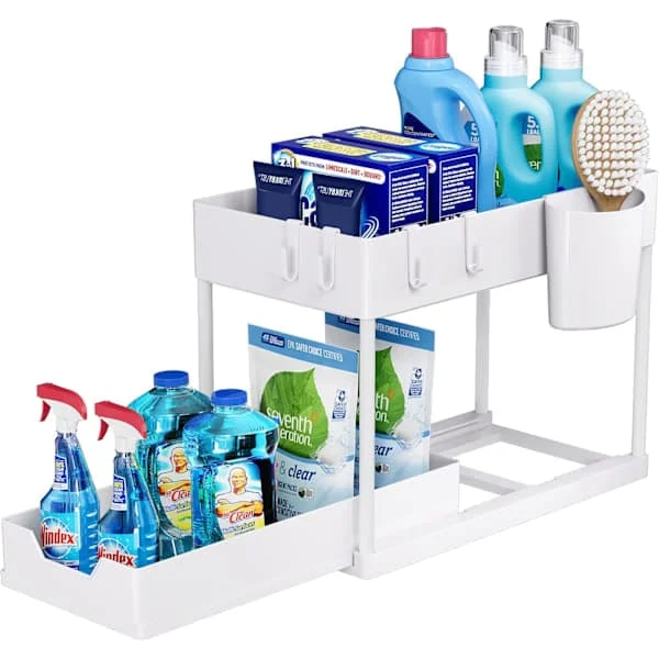 1-pack Köksförvaring under diskbänk, 2-våningshylla under diskbänk med utdragbar låda, mångsidig badrumsförvaring under diskbänk för Cou White White 1 Fy01-ss-01275 1-pack Köksförvaring under diskbänk, 2-våningshylla under diskbänk med utdragbar låda, mångsidig badrumsförvaring under diskbänk för Cou White White 1 Fy01-ss-01275
