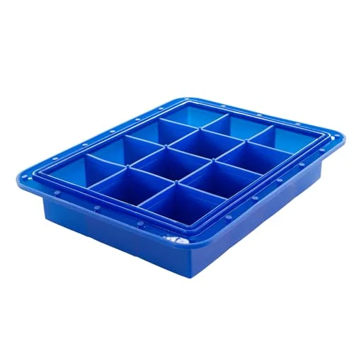 Lurch 240765 Ice Former Arktisk kub 5 cm blå isbitsform för 12 isbitar med transparent lock 4019889143506