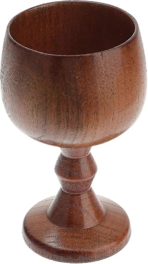 1 pc Wooden Goblet Wine Glass Drinking Cup, Vintage Wood Beer Coffee Cup, 7.5 X 13.5 cm XJFD-15526-1 1 pc Wooden Goblet Wine Glass Drinking Cup, Vintage Wood Beer Coffee Cup, 7.5 X 13.5 cm XJFD-15526-1