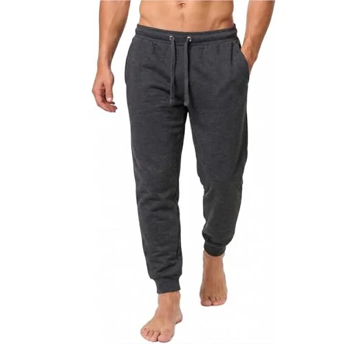Iron Mountain Återvunnet garn för män miljövänligt joggingbyxor träningsbyxor, Charcoal märgel, L 5050217315850