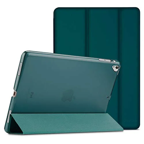 ProCase iPad Pro 12,9 tum 2017/2015 fodral (gammal modell, 1:a och 2:a generationen), ultratunt lätt skyddsskal med genomskinligt frostad baksida smaragd 4259405541366