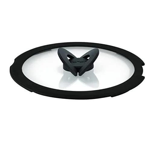 Tefal Ingenio glaslock 18 cm, platsbesparande förvaring, fällbart handtag, snabbare matlagning, genio kompatibel, diskmaskinssäker L9846202 högpresterande matlagning klar/svart 3168430345881