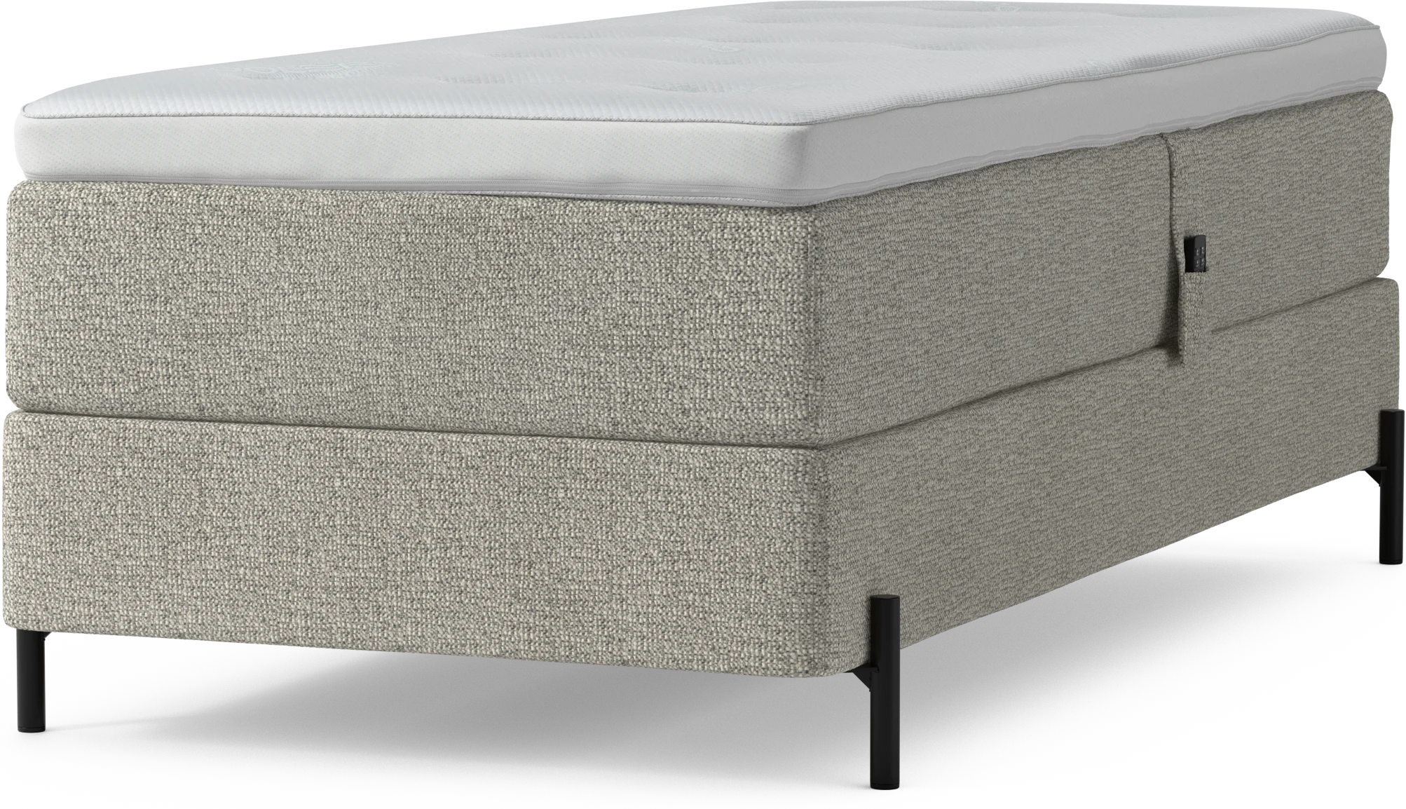 Delux Dream Ställbar säng, enkelsäng med bäddmadrass och sängben greLm