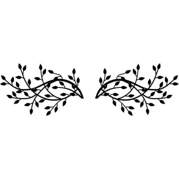 1 par metallträdblad, metallträdblad väggdekorationer olivgrenmönster svart (15 x 9,4 tum / 38 x 24 cm) HY-SC-081705175 1 par metallträdblad, metallträdblad väggdekorationer olivgrenmönster svart (15 x 9,4 tum / 38 x 24 cm) HY-SC-081705175
