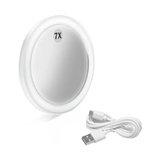 MACOM Sensation 234 Mini Solar förstorande minisminkspegel med LED ljus och sugkopp USB laddning 8033011329817