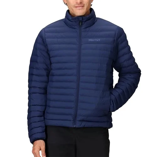 Marmot Män Echo Featherless Jacket, Varm Puffy Jacka, Isolerad Vinterjacka, Vattenavvisande Quiltad Parkas, Lätt Packbar Utomhusjacka, Vindtät, Arctic Navy, L 195115276027