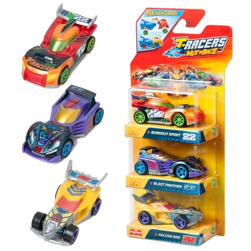 T Racers Mix 'N Race 3 Pack med Samlingsbara bilar Löstagbara i två delar och utbytbara delar. 2/4 8431618033159