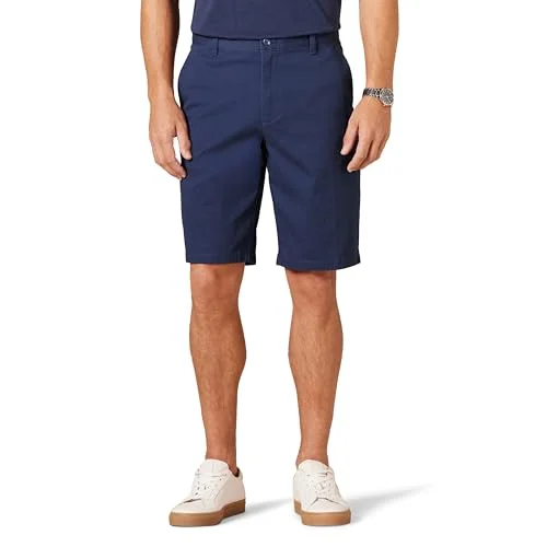 Amazon Essentials Herr Slim Fit 11 tum platt framsida komfort stretch chinos kort, marinblå, 30 197153017211