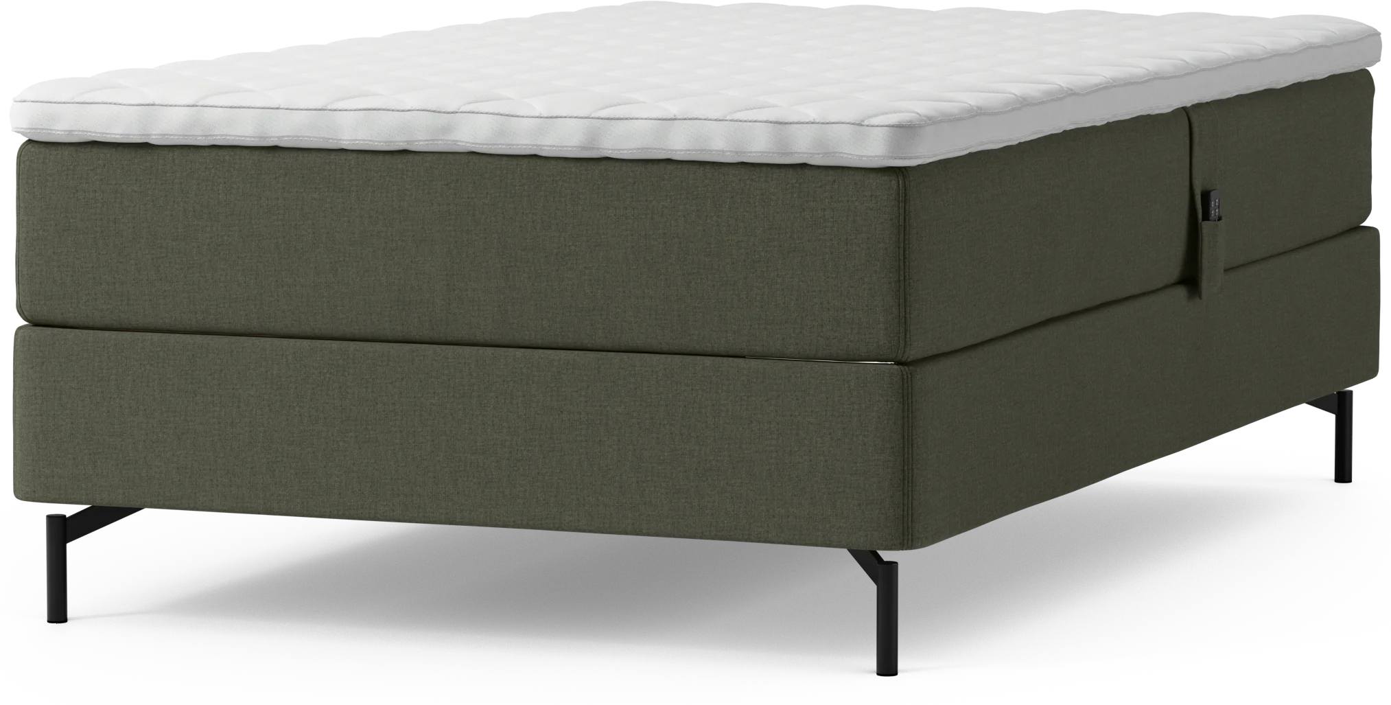 Delux Dream Ställbar säng, enkelsäng med bäddmadrass och sängben u308C