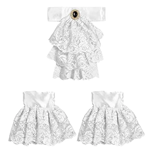 ”Lace JABOT WITH GEM & CUFFS” 8003558077991 ”Lace JABOT WITH GEM & CUFFS” 8003558077991