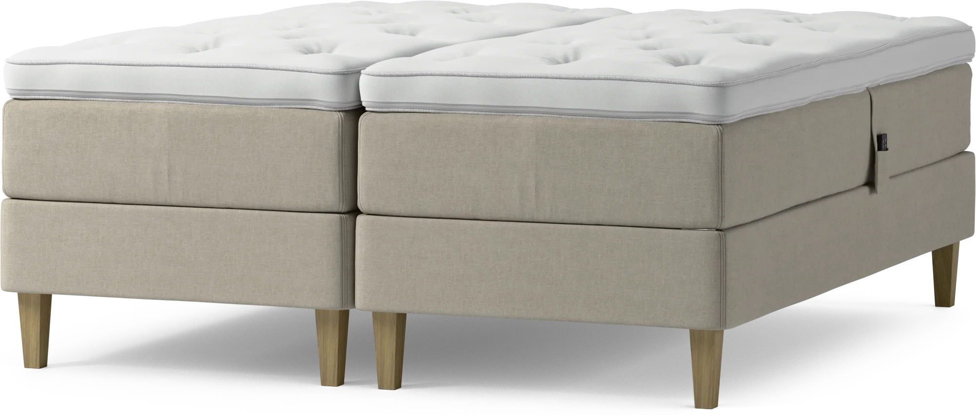 Delux Dream Ställbar säng, dubbelsäng med bäddmadrass och sängben nx7qr