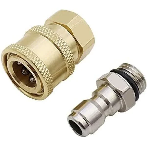 1/4'' Högtryckstvätt Snabbkoppling Mässing Högtryckstvätt Koppling Adapter Högtryckstvätt Kopplingar för Högtrycksvattenpistol. ZYT-Q-521-1582