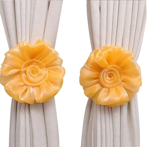 1 par blommiga gardinuppsättningar LXX-1022647