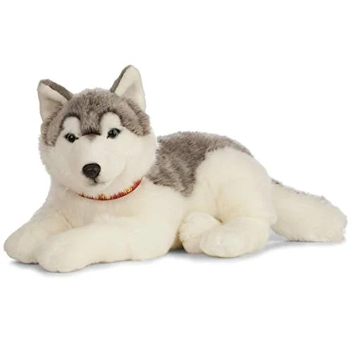 Living Nature Soft Toy stort mjukisdjur, husky, grå och vit (60 cm) 5037832312112