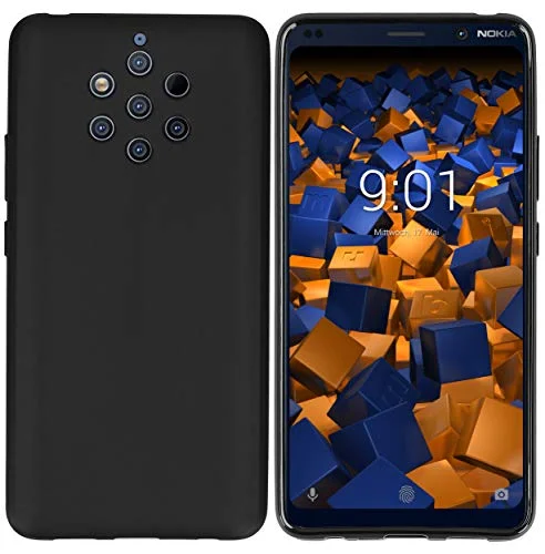 mumbi Fodral kompatibelt med Nokia 9 PureView mobiltelefonfodral, svart 4251657903169