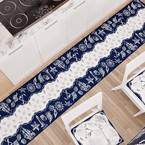 PETTI Artigiani Italienska Matta Kök Gångbräda Halkfri och tvättbar 52 x 340 cm Marino Design 02 100% Made in Italy 8056992313286