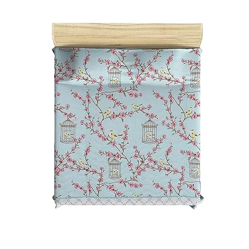 Vadderat täcke 250x200 Turkos Vit Beige Rosa 8434652307590
