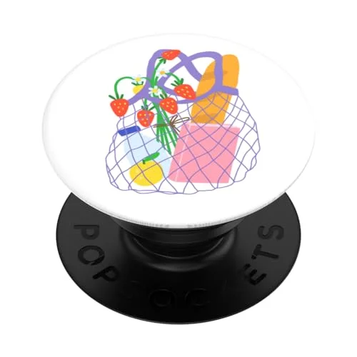 PopSockets: PopGrip Expanderande stativ och grepp med en utbytbar topp för smartphones surfplattor Farmers Market 840173745748