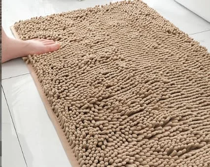 0,4x 0,6 m, Beige, Halkfri badrumsmatta med lång lugg i FD-L08-22556 0,4x 0,6 m, Beige, Halkfri badrumsmatta med lång lugg i FD-L08-22556