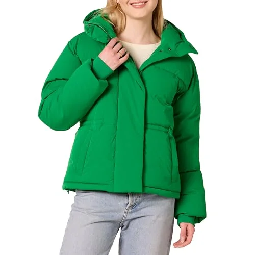Amazon Essentials pufferjacka för kvinnor med kort midja (finns i plusstorlek), grön, X Small 196433811525