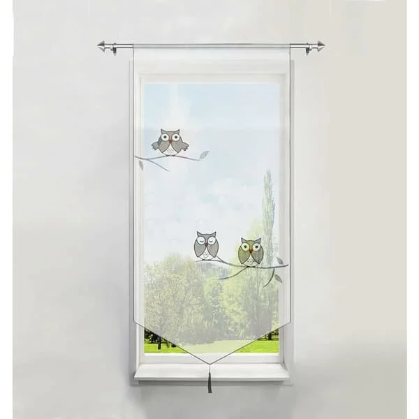 1-pack Brisebise Gardin BxH/60x120CM i Transparent Polyester Grå Uggla FD-L09-13935 1-pack Brisebise Gardin BxH/60x120CM i Transparent Polyester Grå Uggla FD-L09-13935
