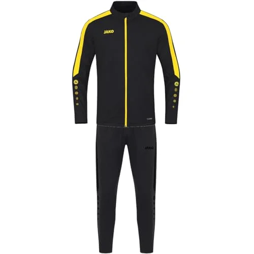 JAKO Barn träningsoverall polyester Power, svart/citro, 116 4067633065628