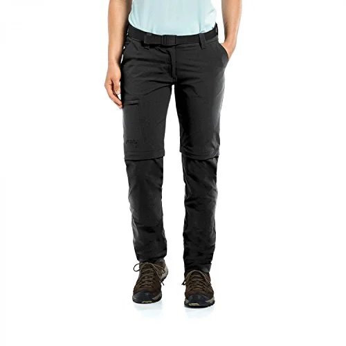 Maier Sports Inara Slim Zip, damvandringsbyxor, vattenavvisande byxor för vandring och vandring, tajt snitt, zipp off funktion, PFC fri, mstreTCH pro 4 & Dryprotec, svart, 25 (W42/43/L30) 4056286302143