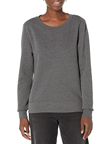 Amazon Essentials dam fransk frotté fleece rund hals sweatshirt (finns i plusstorlek), kol ljung, medium 191770933107