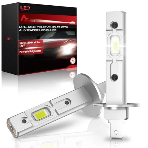 AUXIRACER LED glödlampa H1 canbus, 2 6 000 LM, 50 W, 500 K, starkt vitt ljus, bilstrålkastare, halogenkonverteringssats 12 V 605182783729