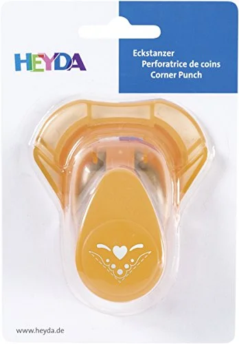 Heyda 203687572 hörnmotivstansare motivstorlek ca 2,5 cm, motiv hjärta 4005329115486