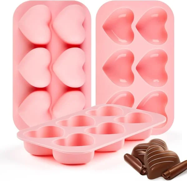 1-delad kakform, hjärtformad bakform, silikon hjärtformad muffinsform, isbitsform, tvålform 1 YBLH-031301068
