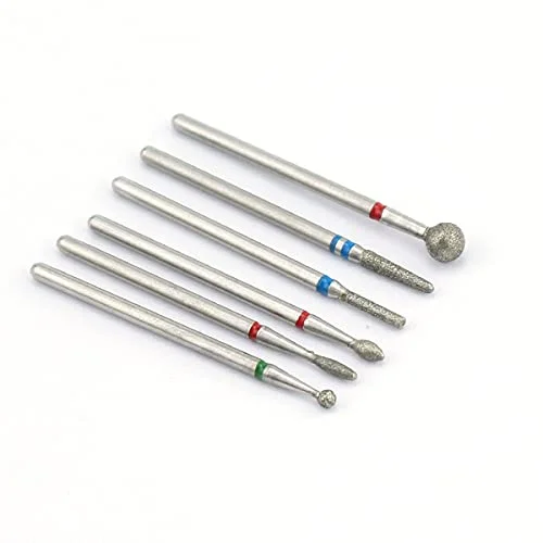 5/6/7 Diamond Nail Drill Bits Fräskutter Set Cutters Manikyr Silikonsten Pedikyr Elektrisk för kvarn Manikyrmaskin, 6st, H5 6921704901445