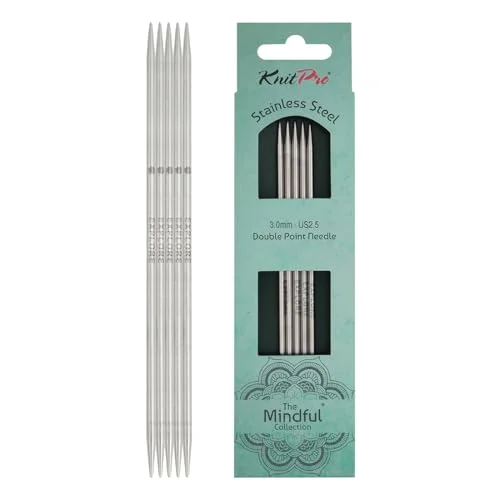 KnitPro Mindful (15 cm 3,00 mm) dubbla nålar 1 set 8907628068110
