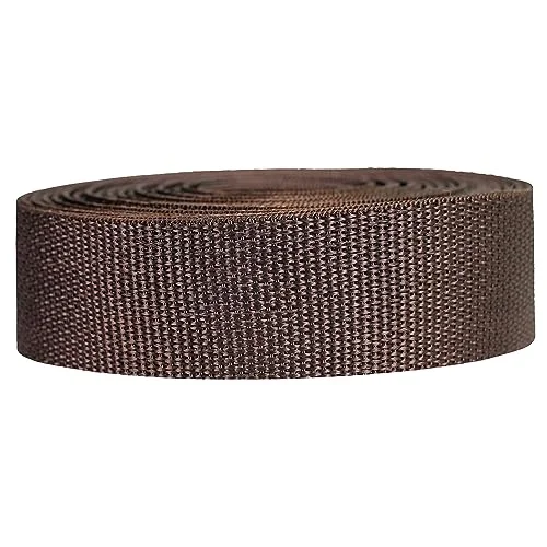 Strapworks Lätt polypropenband polyband för utomhusbruk, gör det själv reparation av utrustning, husdjurshalsband, hantverk 3,8 cm (1,5 tum) x 23 meter (25 yard) Brunt 848862034791