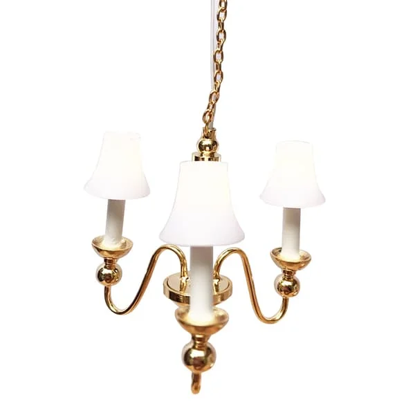 1/12 Dockhus Miniatyr LED Taklampa Ljuskrona Modell Vardagsrum Sovrum Möbler DIY för Dockhus Tillbehör 5AC204291_TWH